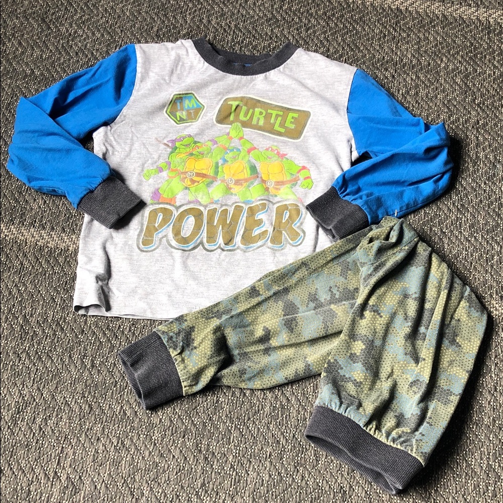 Teenage Mutant Ninja Turtles Kids Pajama Set - Blue & Gray Turtle Power